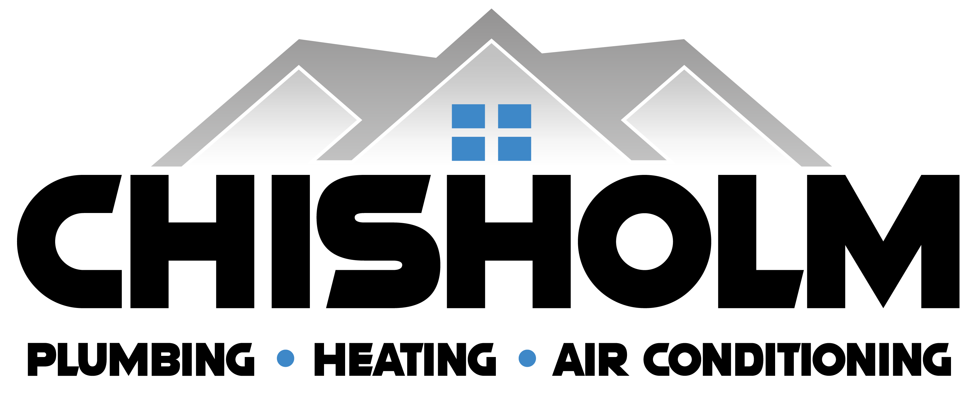 Chisholm Plumbing, Heating & Air Conditioning black logo for Upstate SC services.