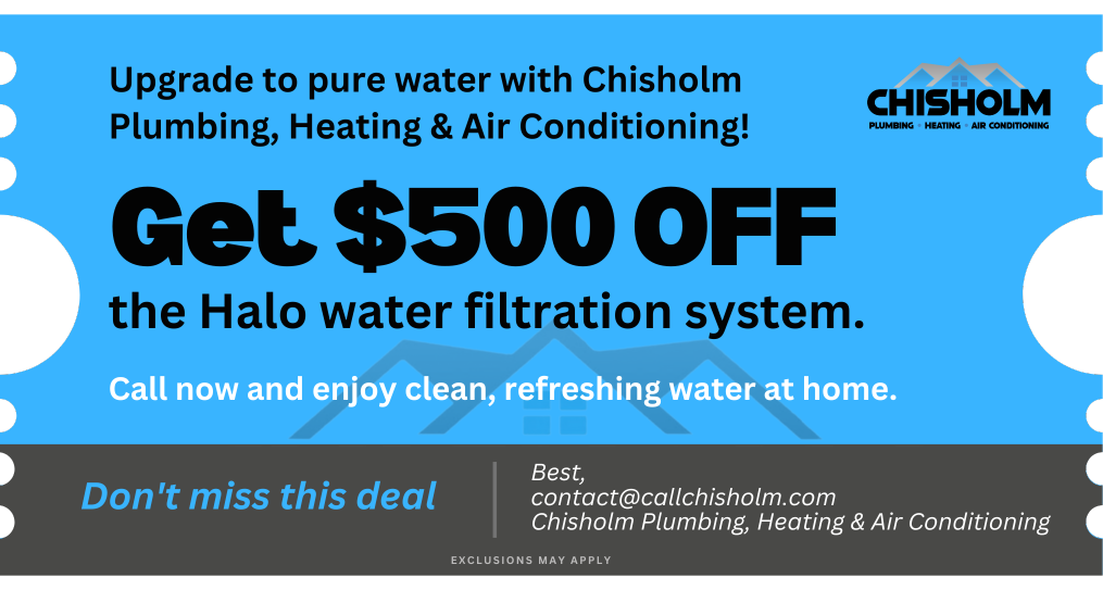 $500 OFF Halo water filtration system