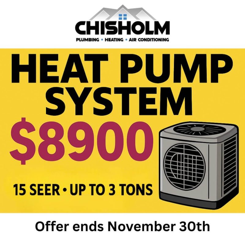 Special November HVAC promotion ending November 30th - Chisholm Greenville and Greer service area.